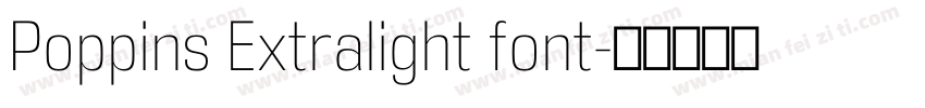 Poppins Extralight font字体转换